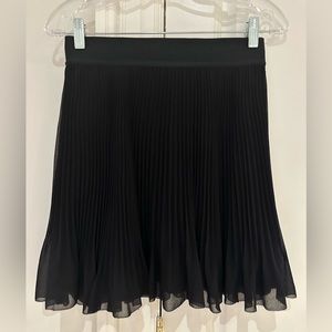 COPY - Aritzia black pleated chiffon mini skirt